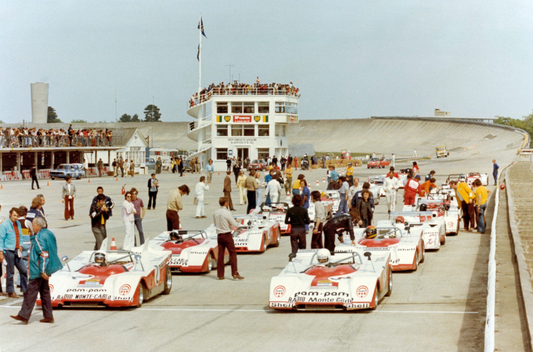 1973 - Depart Coupe Simca Shell - Montlhéry - En 1ère Ligne Max Mamers